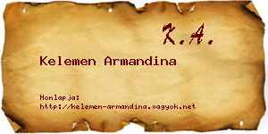 Kelemen Armandina névjegykártya